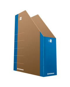 Suport vertical pentru cataloage, A4 -   8cm latime, carton 800gsm, DONAU Life - margine albastra