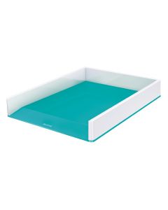 Tavita documente Leitz WOW, PS, A4, culori duale, alb-turcoaz