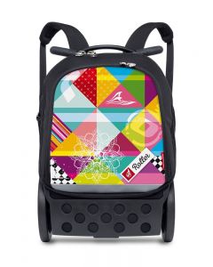 Troler Scolar Fete NIKIDOM Roller Up XL - Supergirl, Roti Mari Silentioase, Ergonomic, Capacitate XL