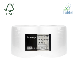 Prosop Hartie Rola Ameco, Derulare Centrala, 110m - 2 Straturi, Ultra Absorbant, Set 2 Role