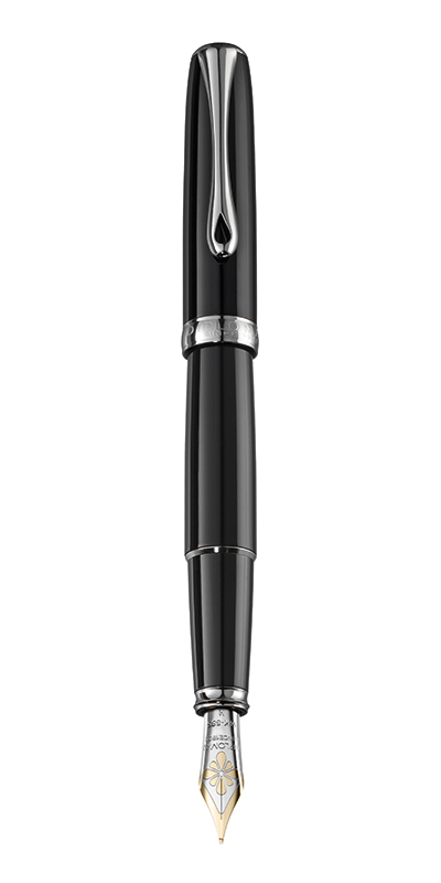 Stilou DIPLOMAT Excellence A2, cu penita M, aurita 14kt. - Black Lacquer