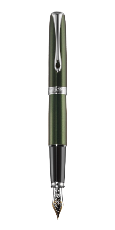 Toate produsele, Stilou Diplomat Excellence A2, cu penita M, aurita 14kt. - Evergreen Chrome - vectordirect.ro