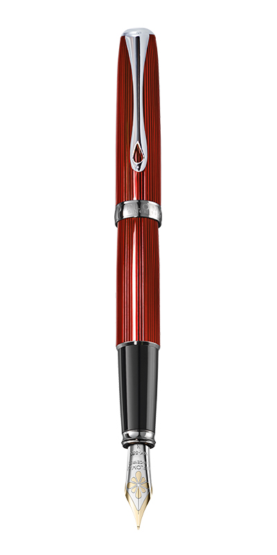 Campanie Esselte, Stilou DIPLOMAT Excellence A2, cu penita M, aurita 14kt. - Sky Line Red - vectordirect.ro