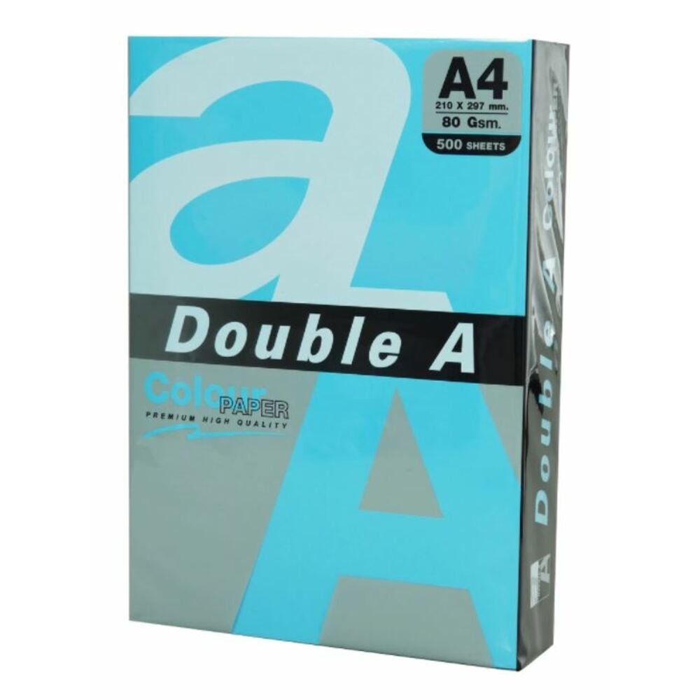 Double A, Hartie color pentru copiator  A4,  80g/mp, 500coli/top, Double A - albastru intens - vectordirect.ro