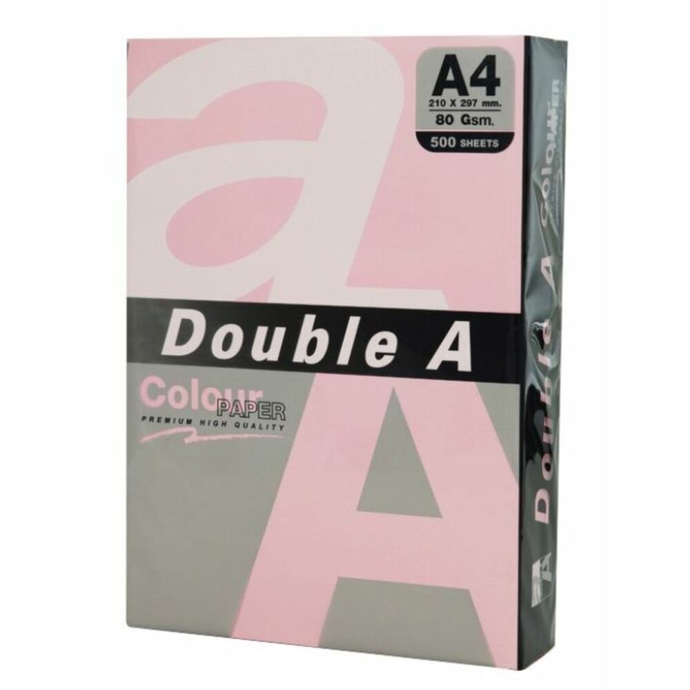 Toate produsele, Hartie color pentru copiator  A4,  80g/mp, 500coli/top, Double A - pastel pink - vectordirect.ro