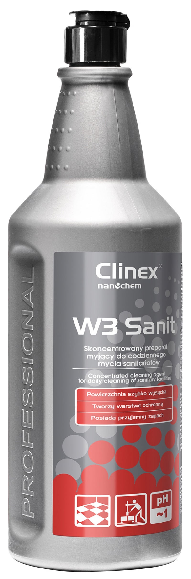 CLINEX W3 Sanit, 1 litru, detergent lichid, concentrat, pt. curatarea obiectelor sanitare, toaletelo