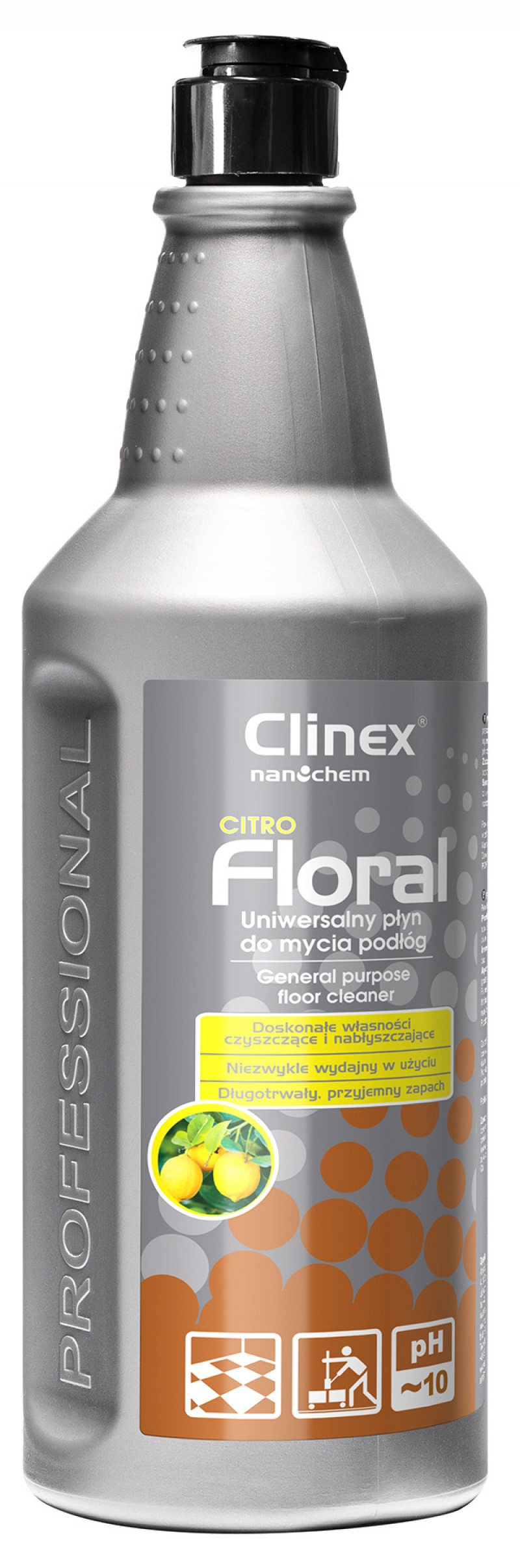 CLINEX Floral Citro- Detergent Lichid cu Aroma de Citrice pentru Pardoseli, 1 Litru
