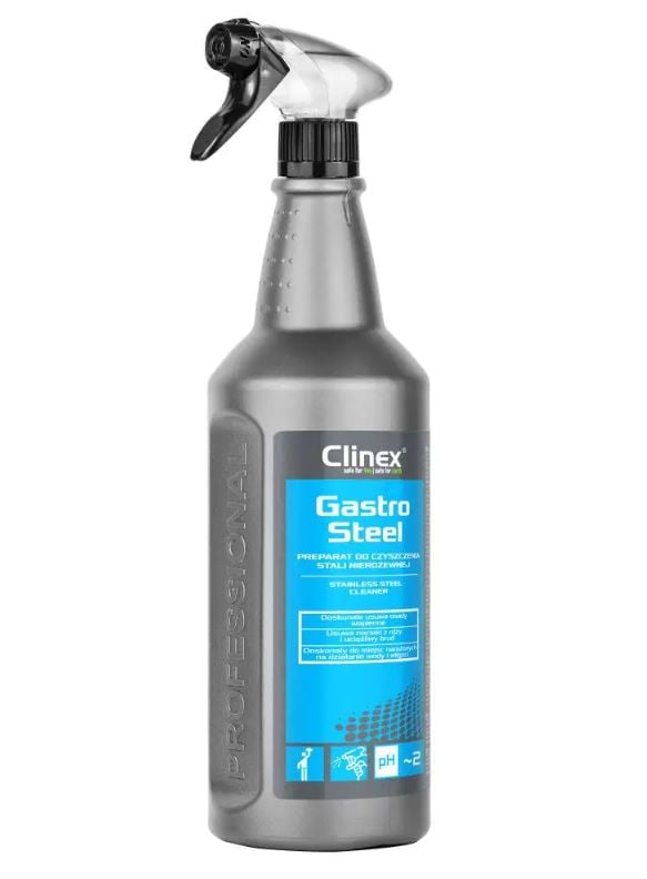 Clinex, CLINEX Steel, 1litru, detergent de curatare acid pentru suprafete si echipamente din otel inoxidabil  - vectordirect.ro