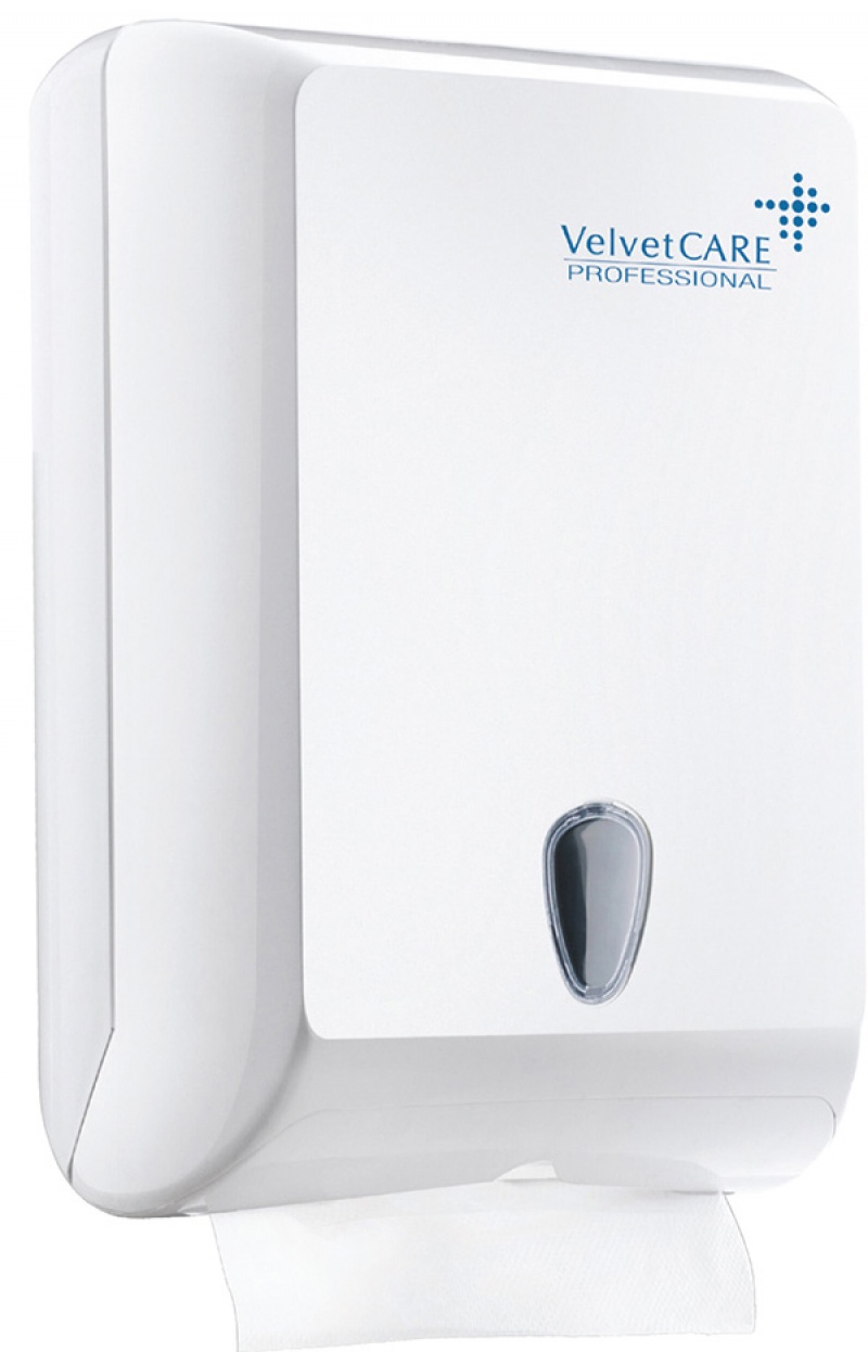 Dispenser servetele ZZ, material ABS, VELVET Professional - alb