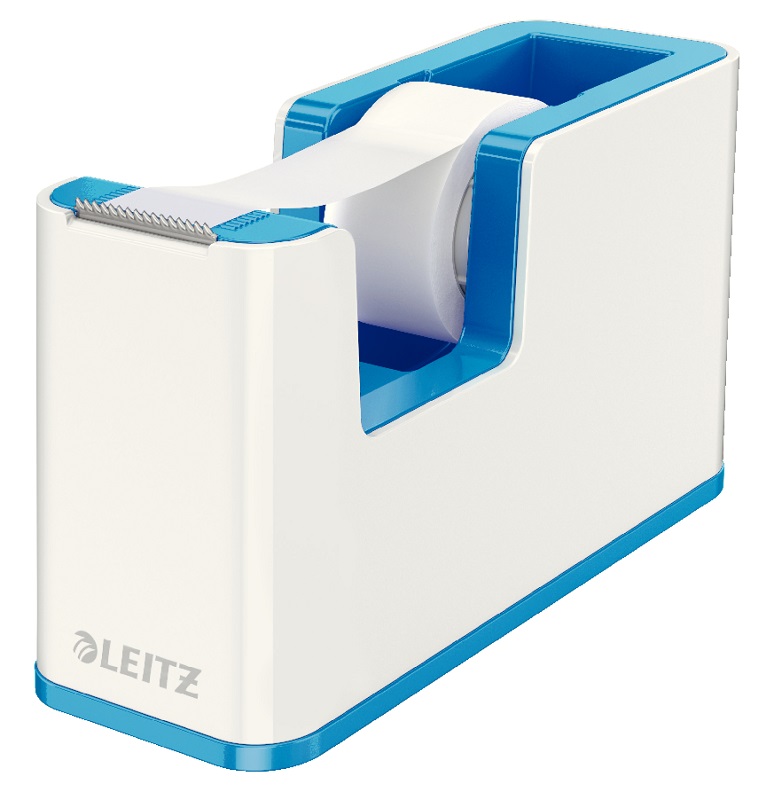 Leitz, Dispenser banda adeziva LEITZ WOW, PS, banda inclusa, culori duale, alb-albastru - vectordirect.ro