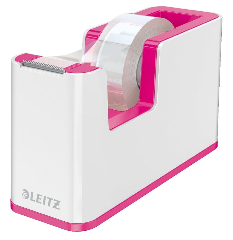 Toate produsele, Dispenser banda adeziva LEITZ WOW, PS, banda inclusa, culori duale, alb-roz - vectordirect.ro
