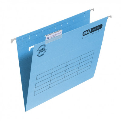 Toate produsele, Dosar suspendabil cu eticheta, bagheta metalica, carton 330g/mp, ELBA Verticfile Ultimate - albastru - vectordirect.ro