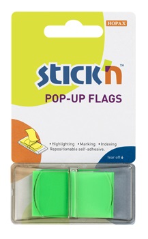 STICK'n  , Film index autoadeziv 45 x 25mm, 50 file/set, cu dispenser, Stick