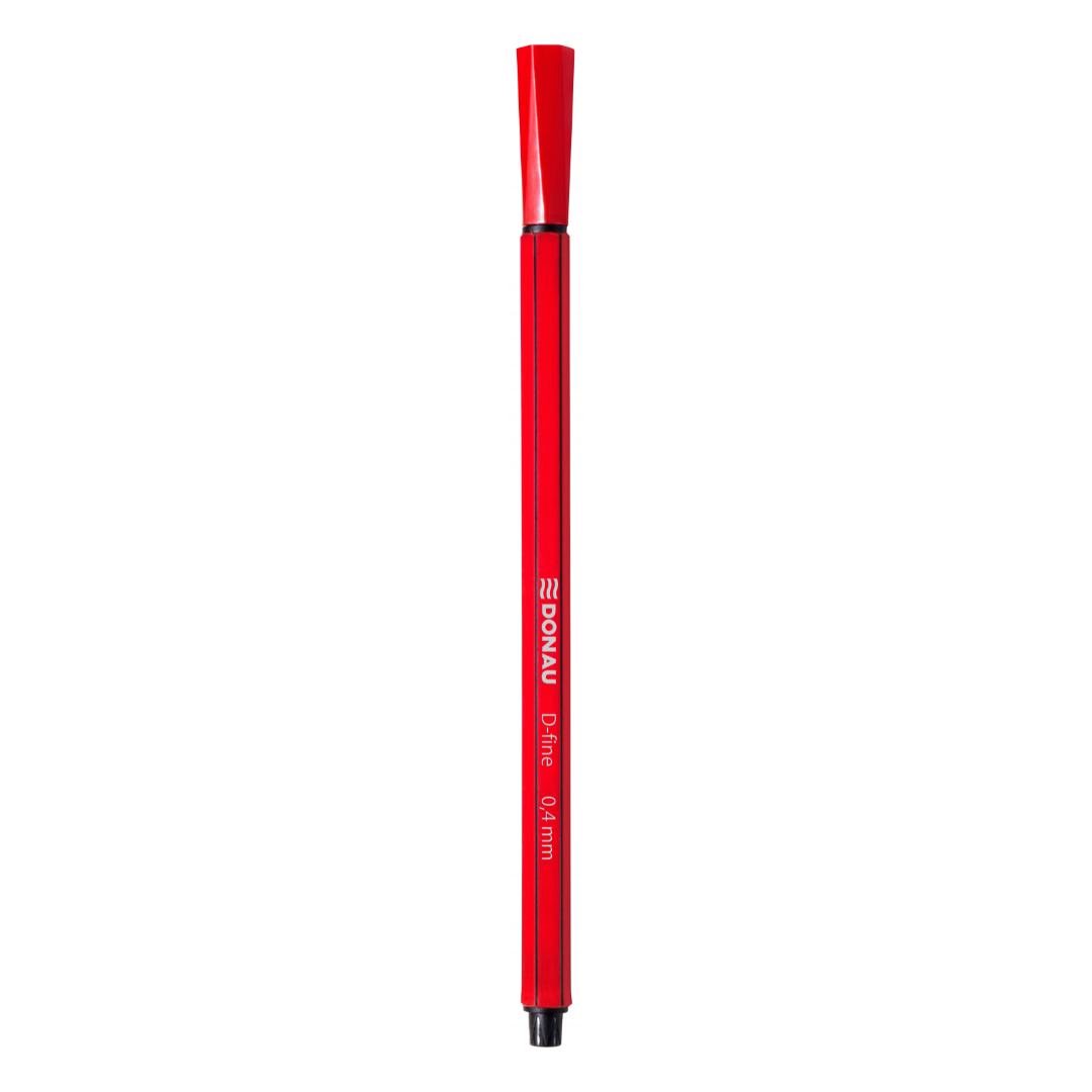 Fine liner, varf fetru 0.4mm, DONAU D-Fine - rosu