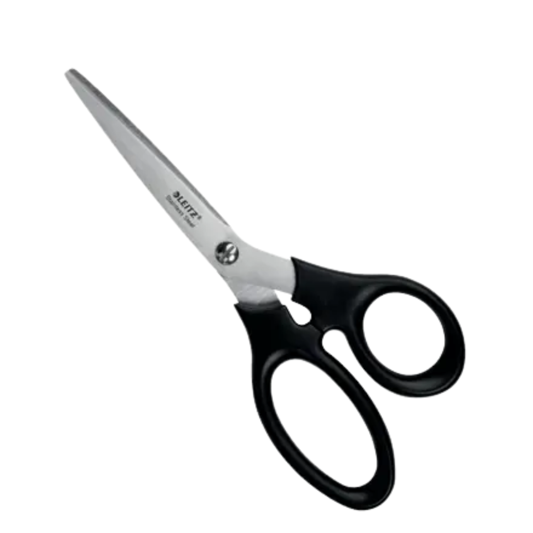 Foarfece pentru birou LEITZ, otel inoxidabil, 185 mm, negru