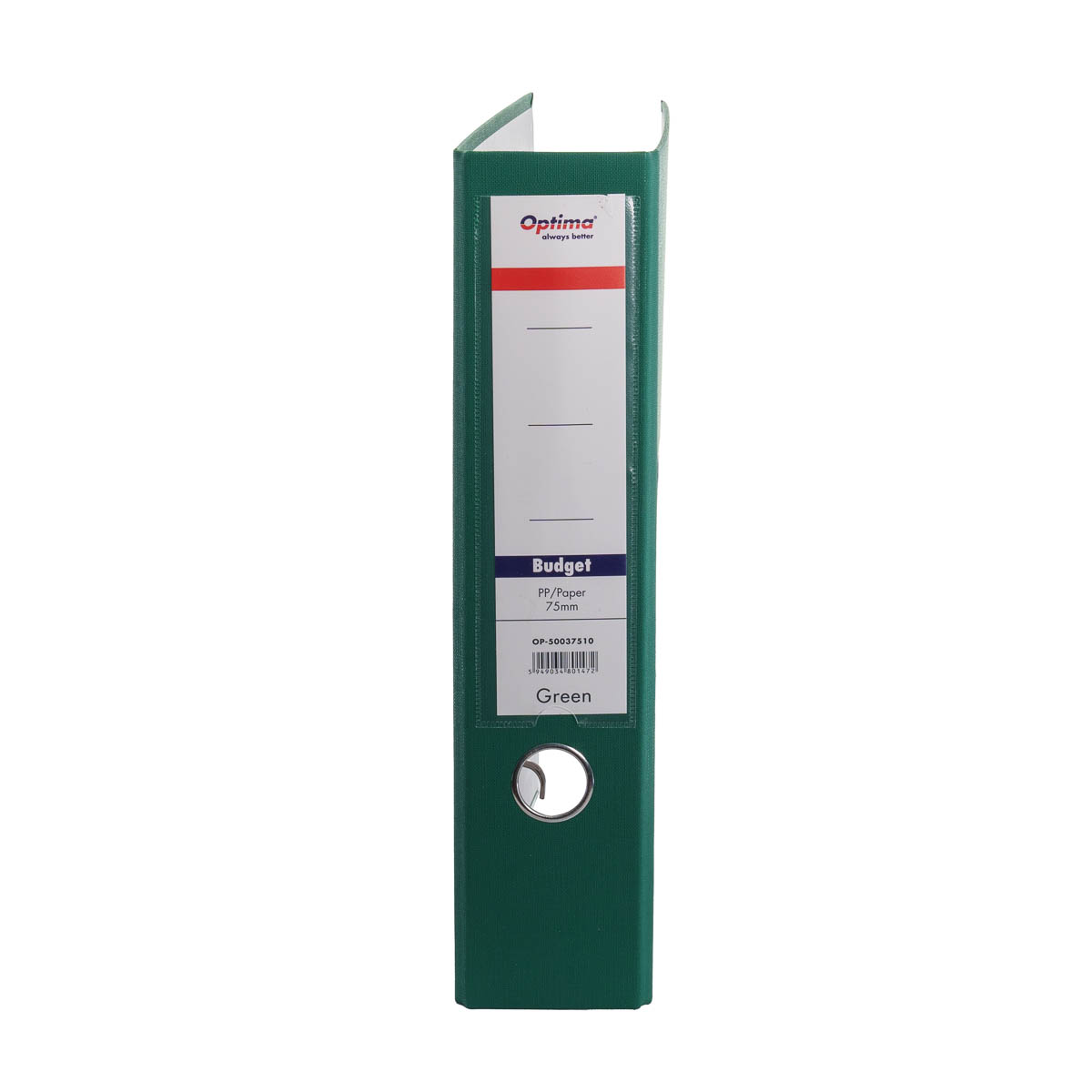 Biblioraft plastifiat 7,5 cm Optima Budget - verde