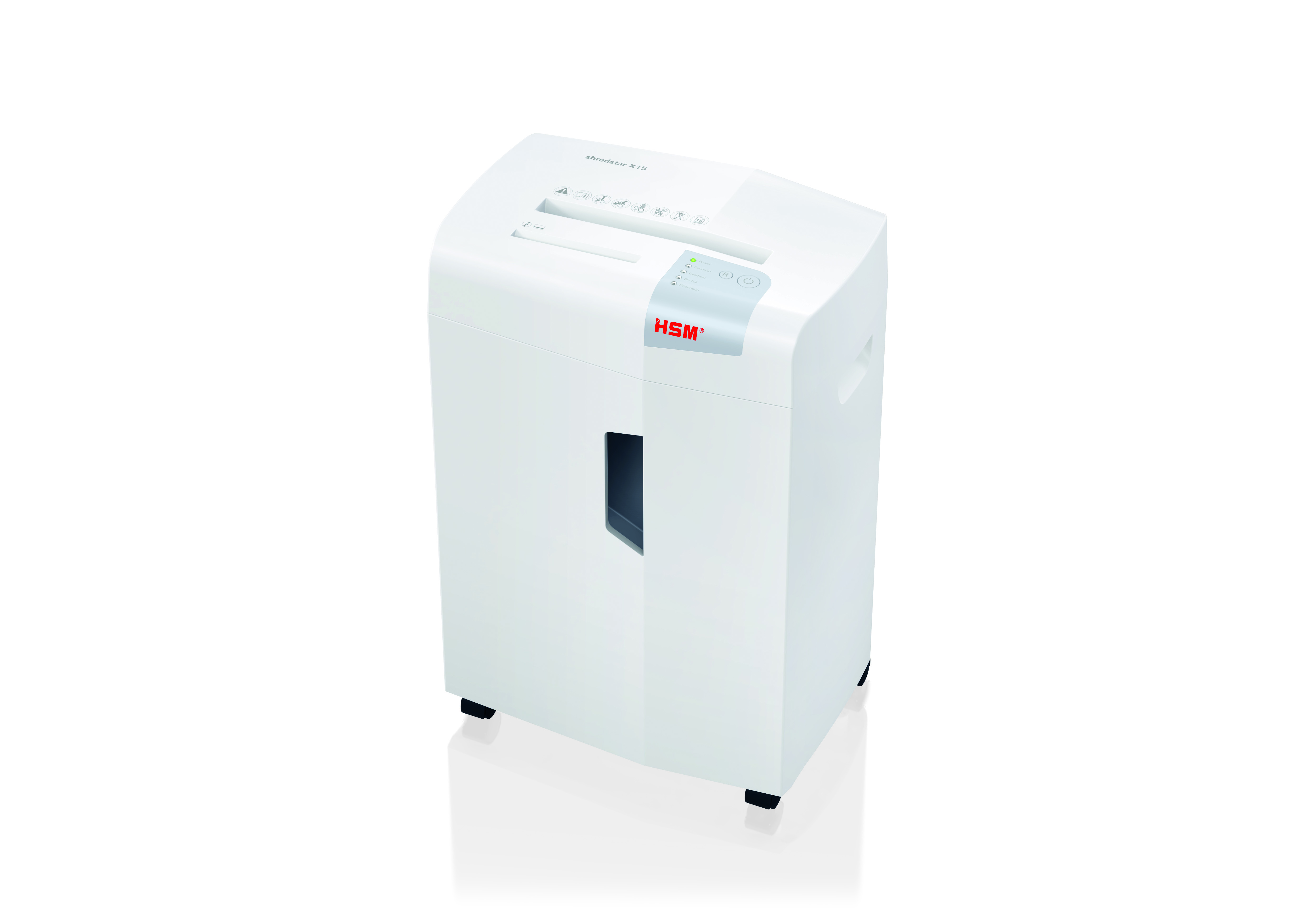 Campanie Esselte HP HSM, Distrugator documente  HSM ShredStar X15 - 15 coli - cross cut (4 x 37mm) - nivel securitate 4 - vectordirect.ro
