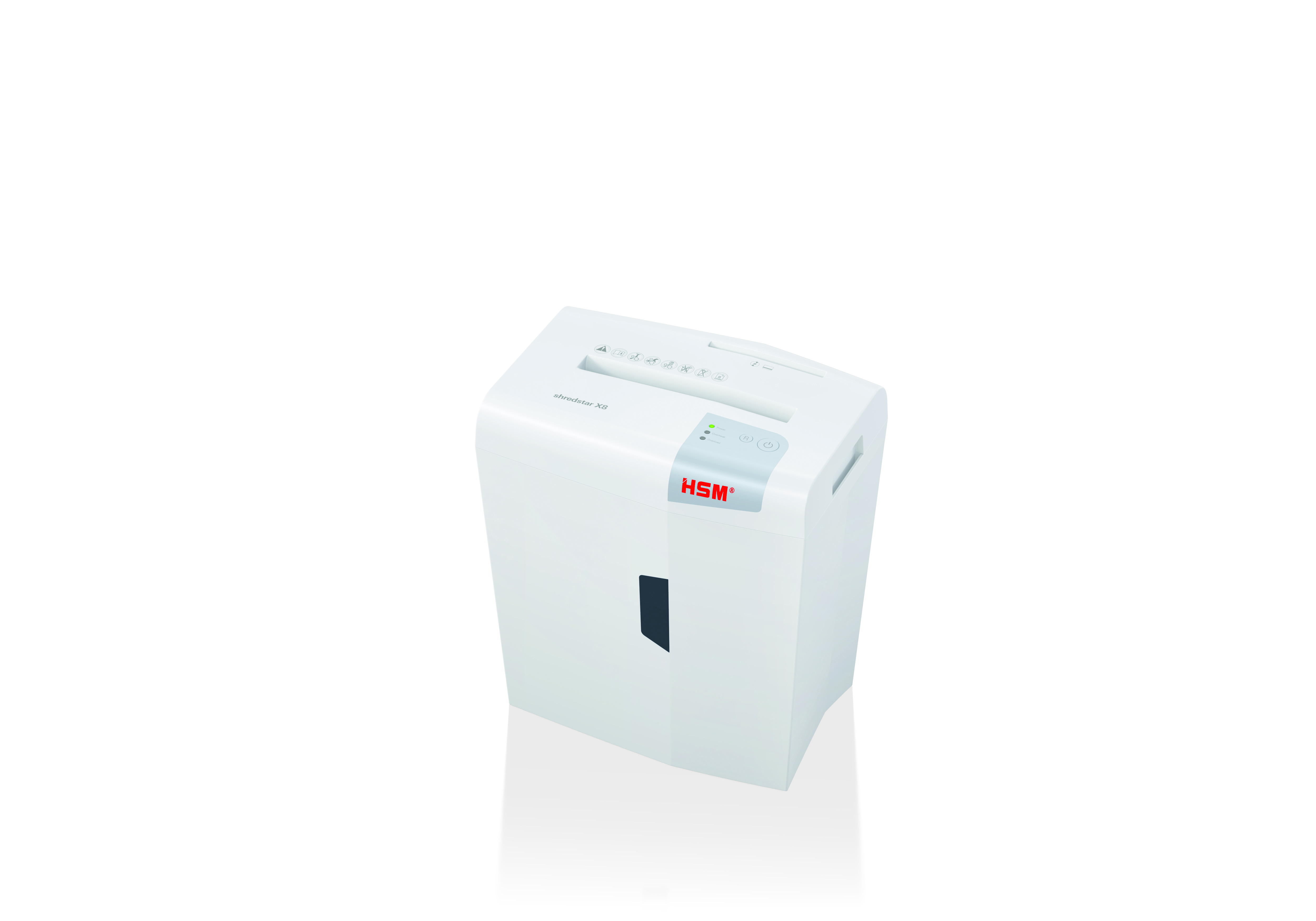 Esselte power, Distrugator documente  HSM ShredStar X 8 - 8 coli - cross cut (4.5 x 30mm) - nivel securitate 4 - vectordirect.ro