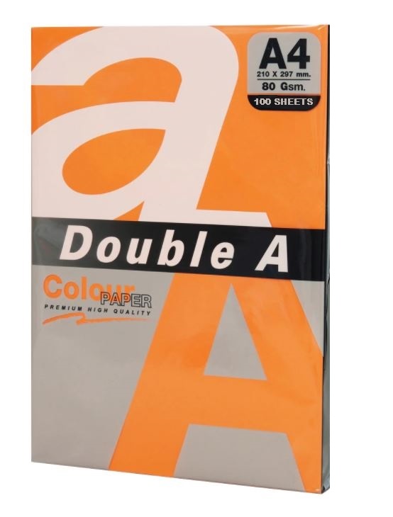 Toate produsele, Hartie color pentru copiator  A4,  80g/mp, 100coli/top, Double A - saffron intens - vectordirect.ro