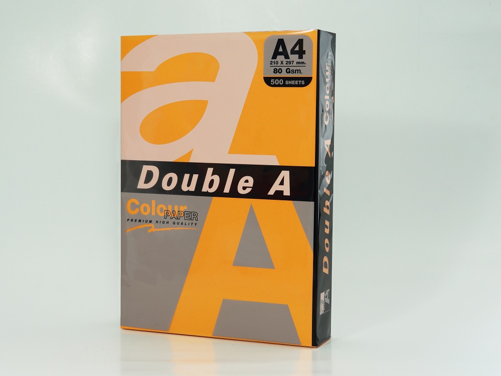 Toate produsele, Hartie color pentru copiator  A4,  75g/mp, 500coli/top, Double A - portocaliu neon - vectordirect.ro