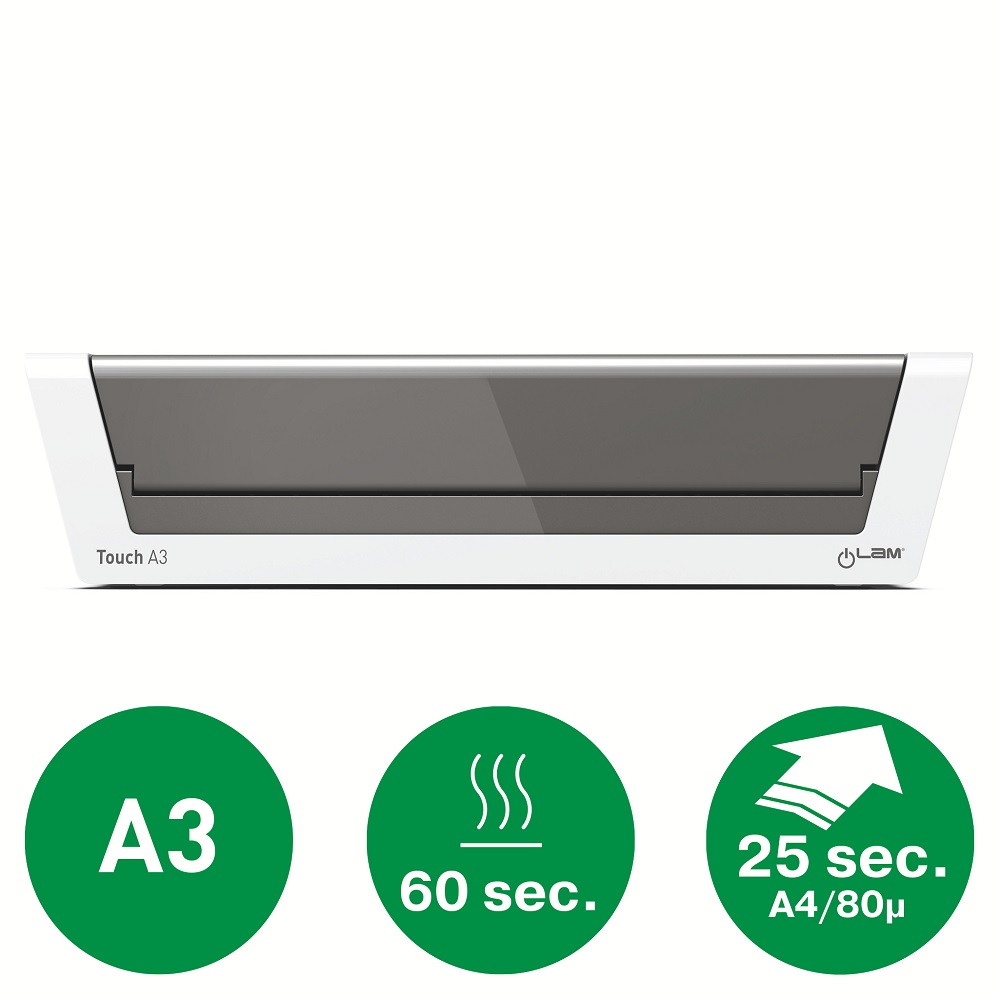 Laminatoare, folii laminare, Laminator LEITZ iLAM Touch 2, A3, kit folii laminare inclus, argintiu - vectordirect.ro
