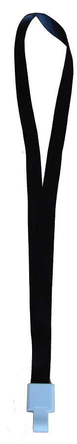 Lanyard textil, 15mm latime,snap clip, KEJEA - negru