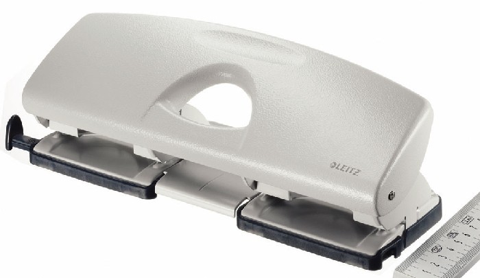 Pungi Ziplock, Perforator metalic LEITZ 5022 pentru 4 perforatii, 16 coli, gri - vectordirect.ro