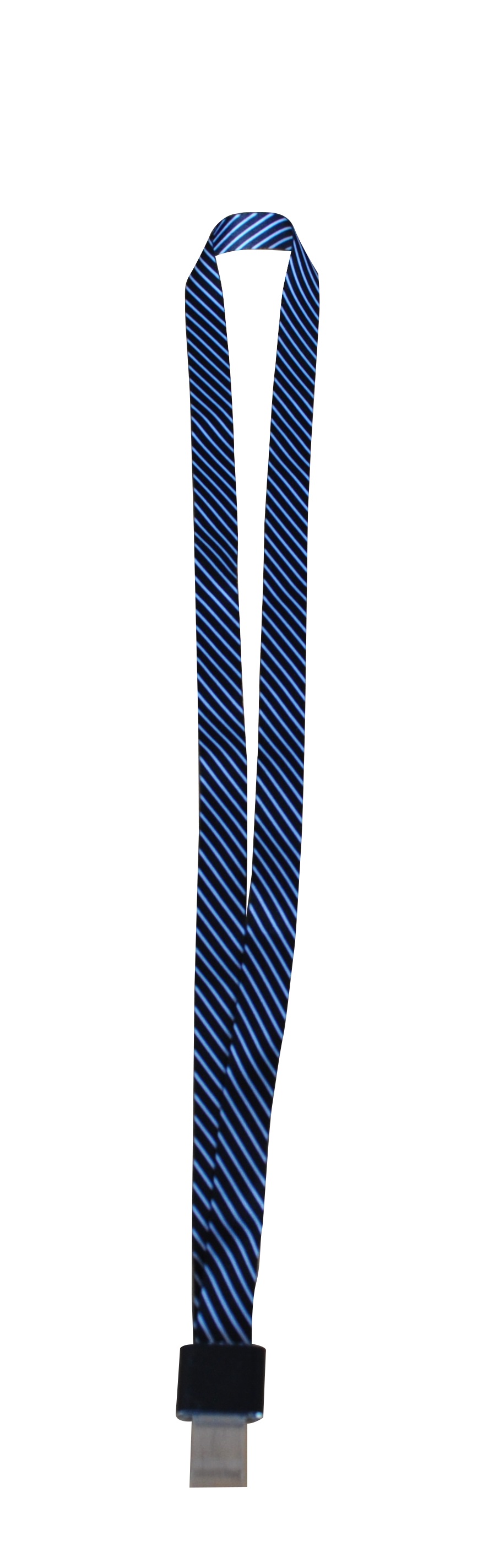 Lanyard textil, 15mm latime,clip metal, KEJEA - negru