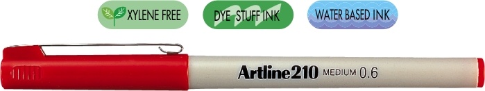 Toate produsele, Liner ARTLINE 210, varf fetru 0.6mm - rosu - vectordirect.ro