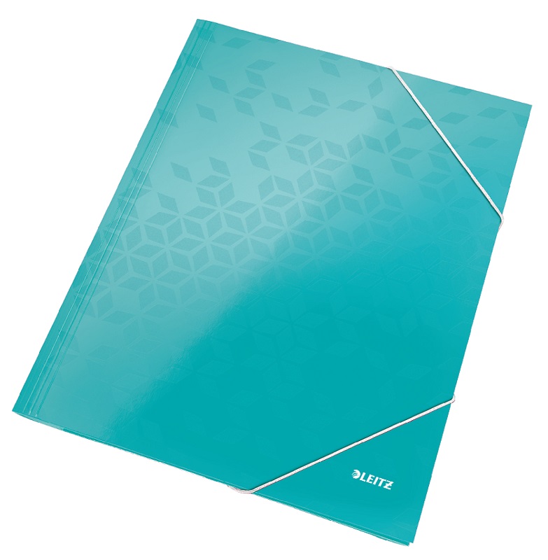 Toate produsele, Mapa cu elastic Leitz WOW, carton laminat, FSC, A4, 250 coli, turcoaz - vectordirect.ro