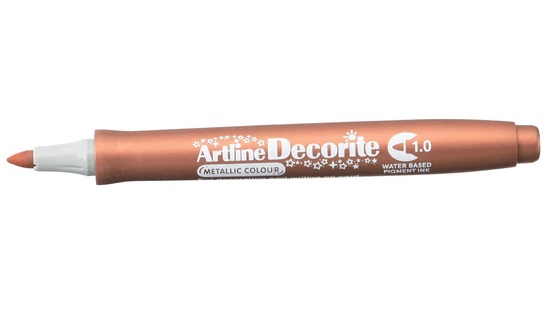 Toate produsele, Marker ARTLINE Decorite, varf rotund 1.0mm - bronz - vectordirect.ro