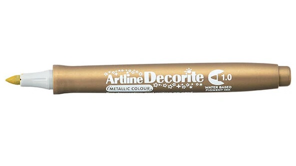 Toate produsele, Marker ARTLINE Decorite, varf rotund 1.0mm - auriu - vectordirect.ro