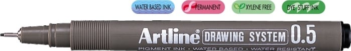 Esselte power, Liner pentru desen tehnic ARTLINE, varf fetru 0.5mm - negru - vectordirect.ro