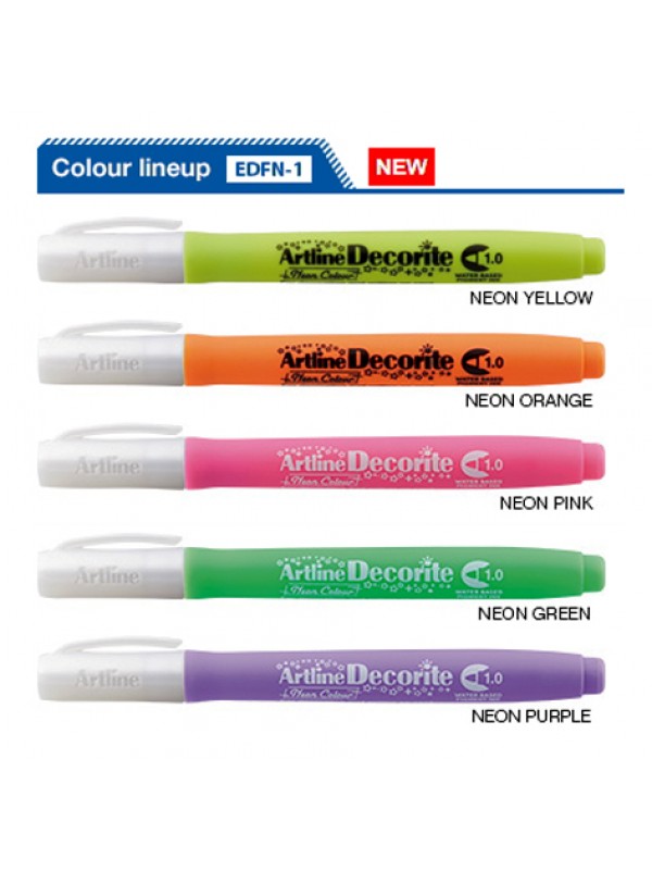 Toate produsele, Marker ARTLINE Decorite, varf rotund 1.0mm - galben neon - vectordirect.ro