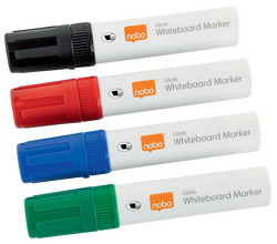 Marker NOBO, pentru table si flipcharturi, varf 5-12 mm, Jumbo, 4 buc/cutie, diverse culori