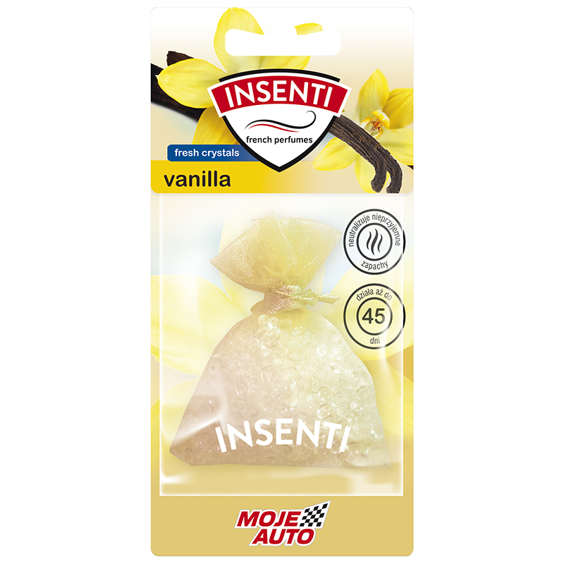 Insenti, Odorizant auto INSENTI Air Freshener Fresh Crystals - vanilia, 20g - vectordirect.ro
