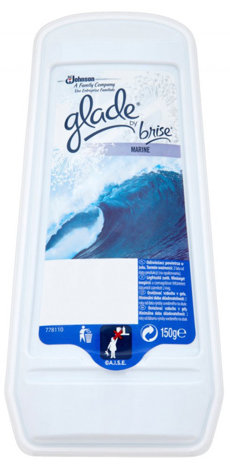 Prosoape hartie, GLADE Marine, odorizant camera, gel - 150g - vectordirect.ro