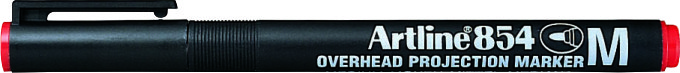 Marker permanent OHP ARTLINE 854, varf mediu - 1.0mm - rosu