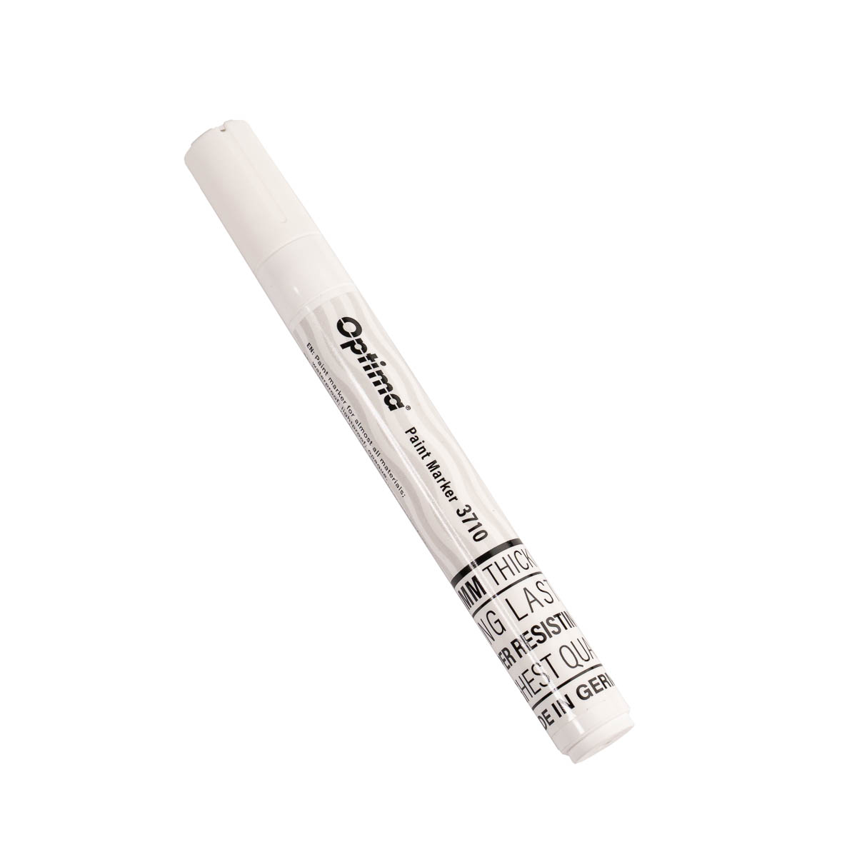 Pixuri Pilot Optima, Marker cu vopsea Optima Paint 3710, varf rotund 4.5mm, grosime scriere 2-3mm - alb - vectordirect.ro