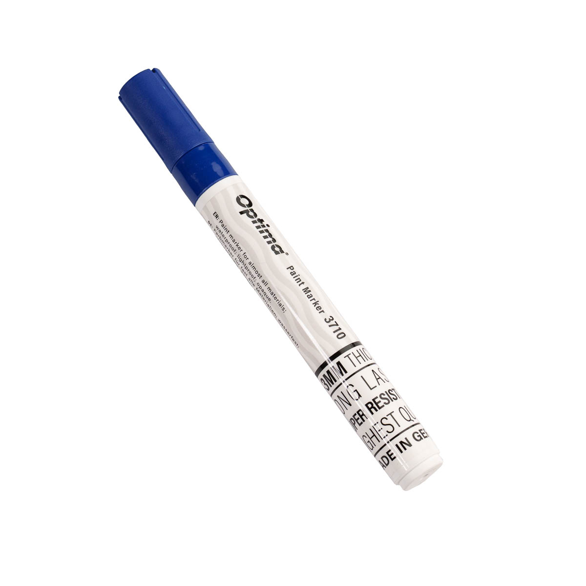 Optima, Marker cu vopsea Optima Paint 3710, varf rotund 4.5mm, grosime scriere 2-3mm - albastru - vectordirect.ro