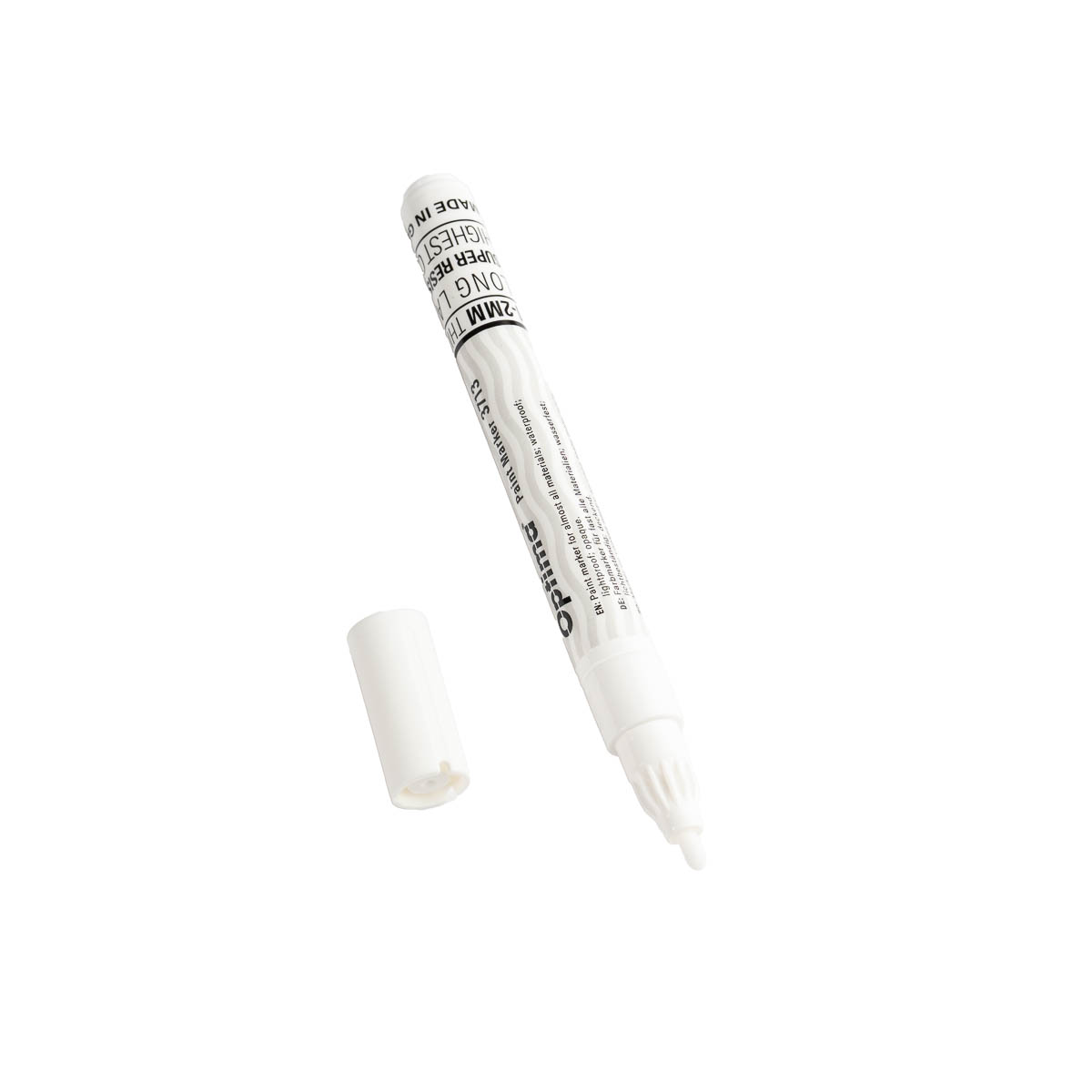 Toate produsele, Marker cu vopsea Optima Paint 3713, varf rotund 2.0mm, grosime scriere 1-2mm - alb - vectordirect.ro