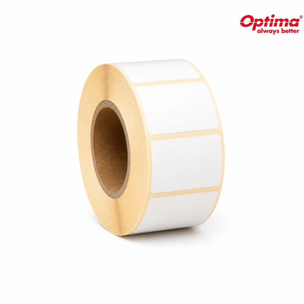Etichete termice autoadezive, 50 x 25mm, 1500 etichete/rola, Optima - albe