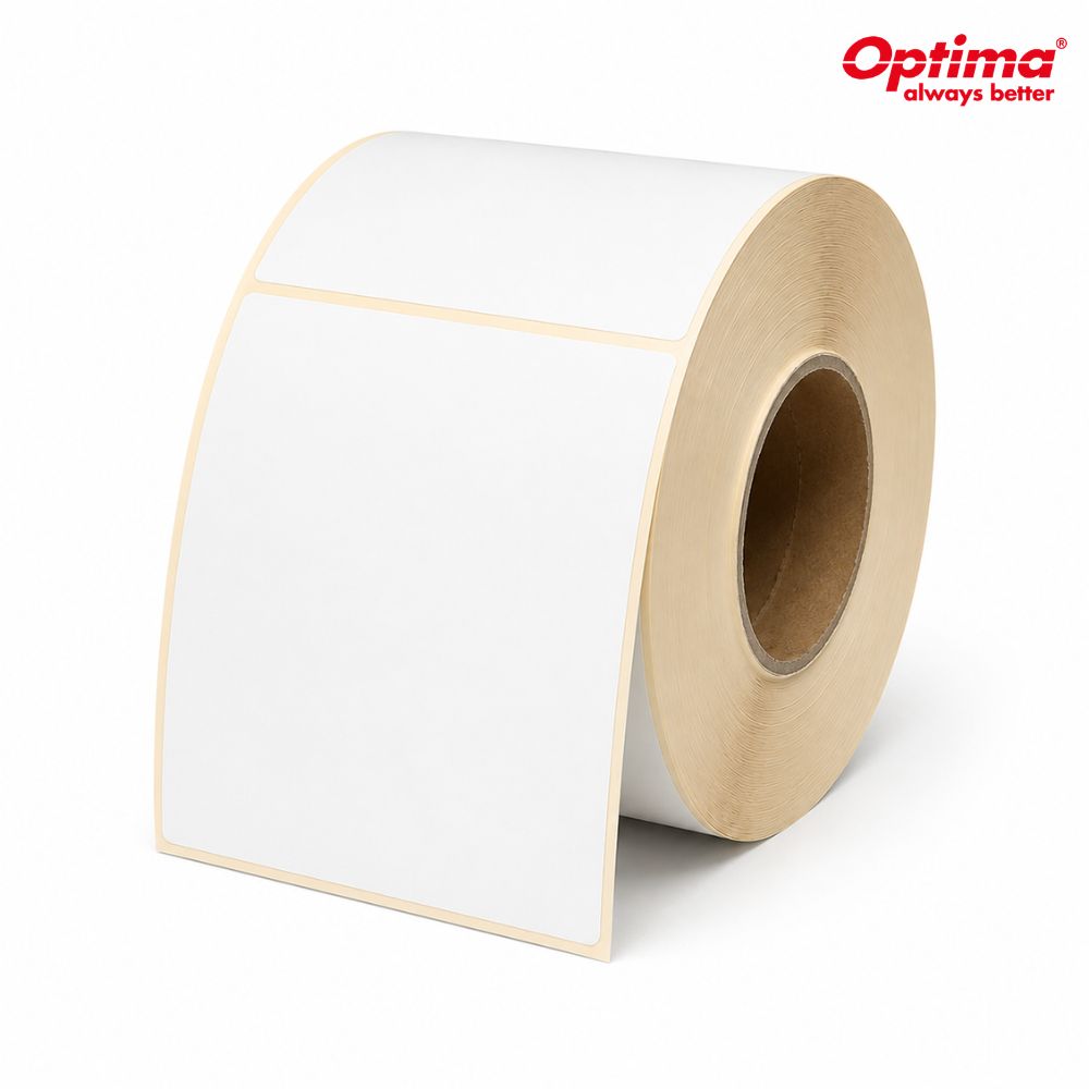 Etichete termice autoadezive, 100 x 150mm, 1000 etichete/rola, Optima - albe