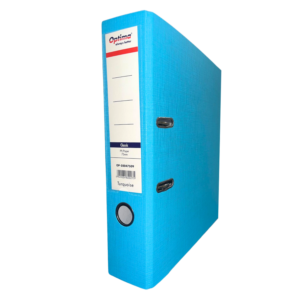 Biblioraft plastifiat 7,5 cm Optima Classic A4- sky blue