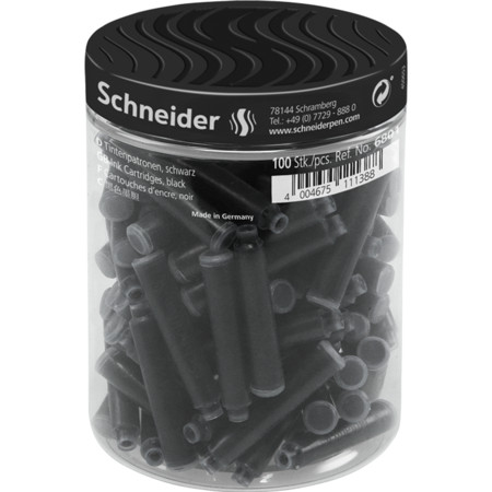 Schneider, Patroane SCHNEIDER, 100buc/borcan cu capac plastic - cerneala neagra - vectordirect.ro