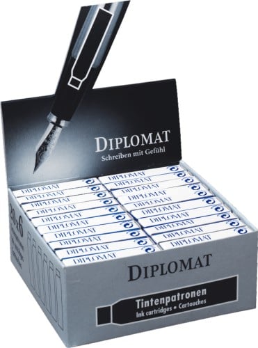 Toate produsele, Patroane cerneala, 6 buc/cutie, Diplomat - negru - vectordirect.ro