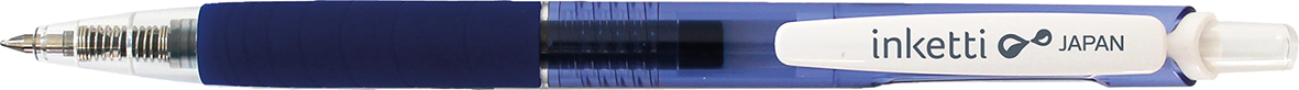 Pix cu gel PENAC Inketti, rubber grip, 0.7mm, corp albastru transparent - scriere albastra