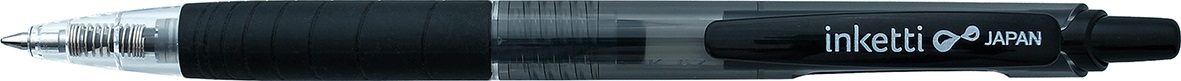 Pixuri cu gel, Pix cu gel PENAC Inketti, rubber grip, 0.7mm, corp negru transparent - scriere neagra - vectordirect.ro