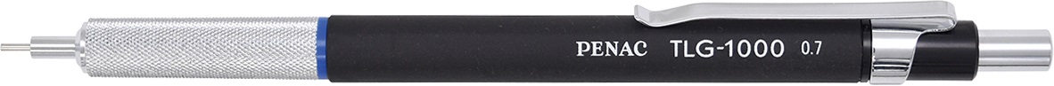 Instrumente de scris, Creion mecanic profesional PENAC TLG - 1000, 0.7mm, metalic cu varf retractabil, cutie cadou-negru - vectordirect.ro