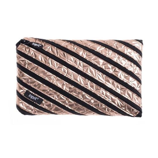 Zipit, Penar cu fermoar, ZIPIT Metallic Jumbo - bronz - vectordirect.ro